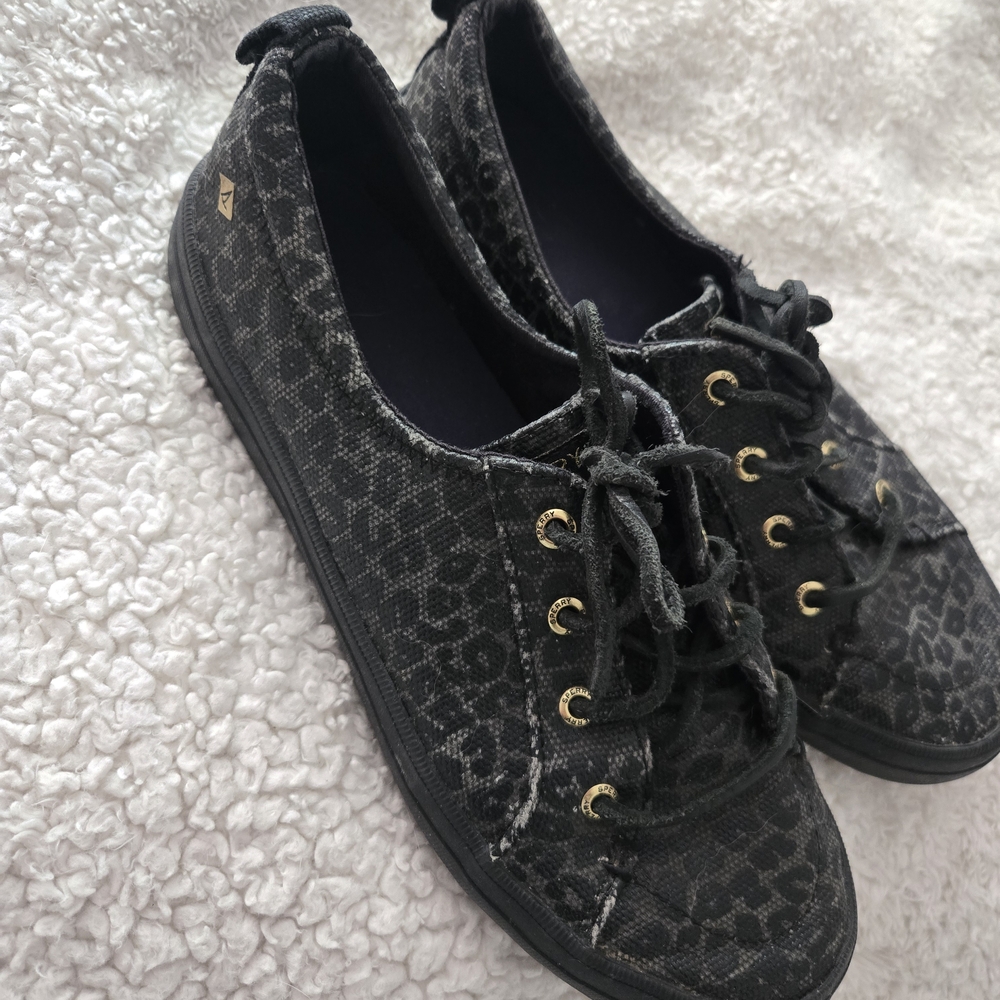 Black Cheetah Sperrys